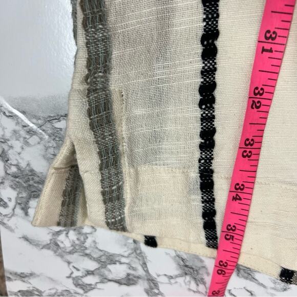 Soft surroundings striped embroidered tunic dress Sz M - Picture 3 of 6